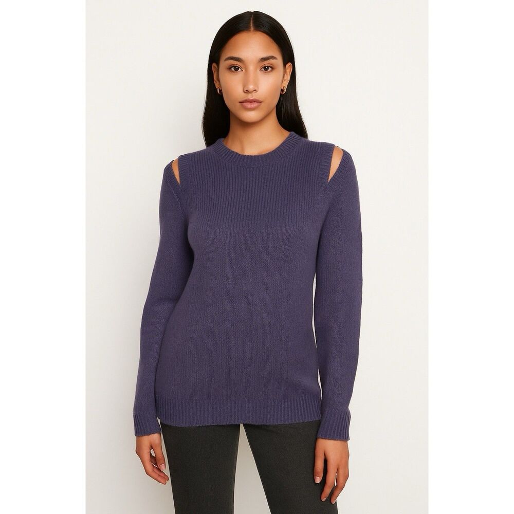 Acrobat Sweater Blue Cold Shoulder Long Sleeve Casual Size M